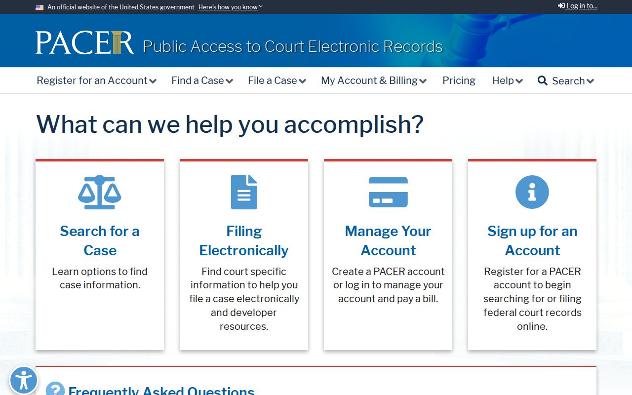 Schuyler County federal court case lookup through PACER