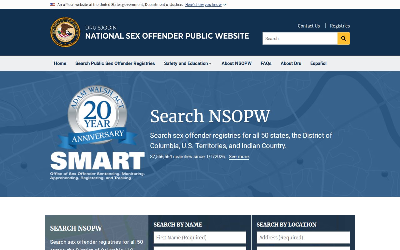 Schuyler County sex offender lookup through the NSOPW national search